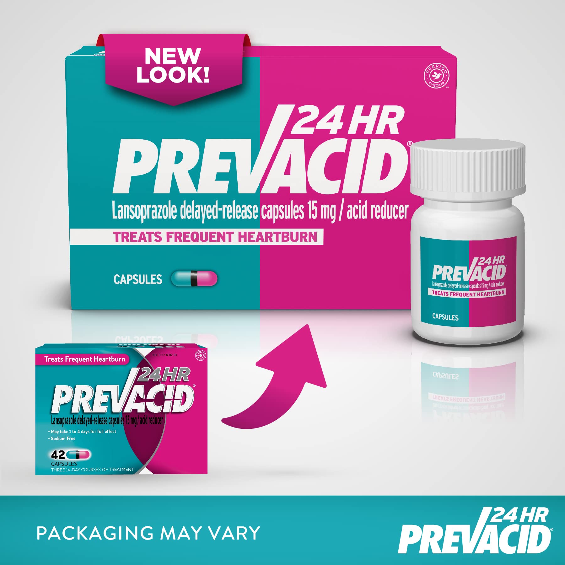 Prevacid 24HR cápsulas con liberación retardada, protección de 24 horas