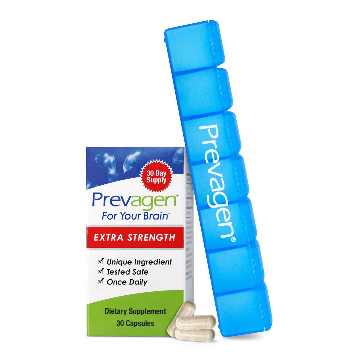 Prevagen Extra Strength, cápsula suave para uso diario por la mañana.