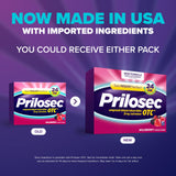 Prilosec OTC botella con omeprazol 20 mg para uso diario.