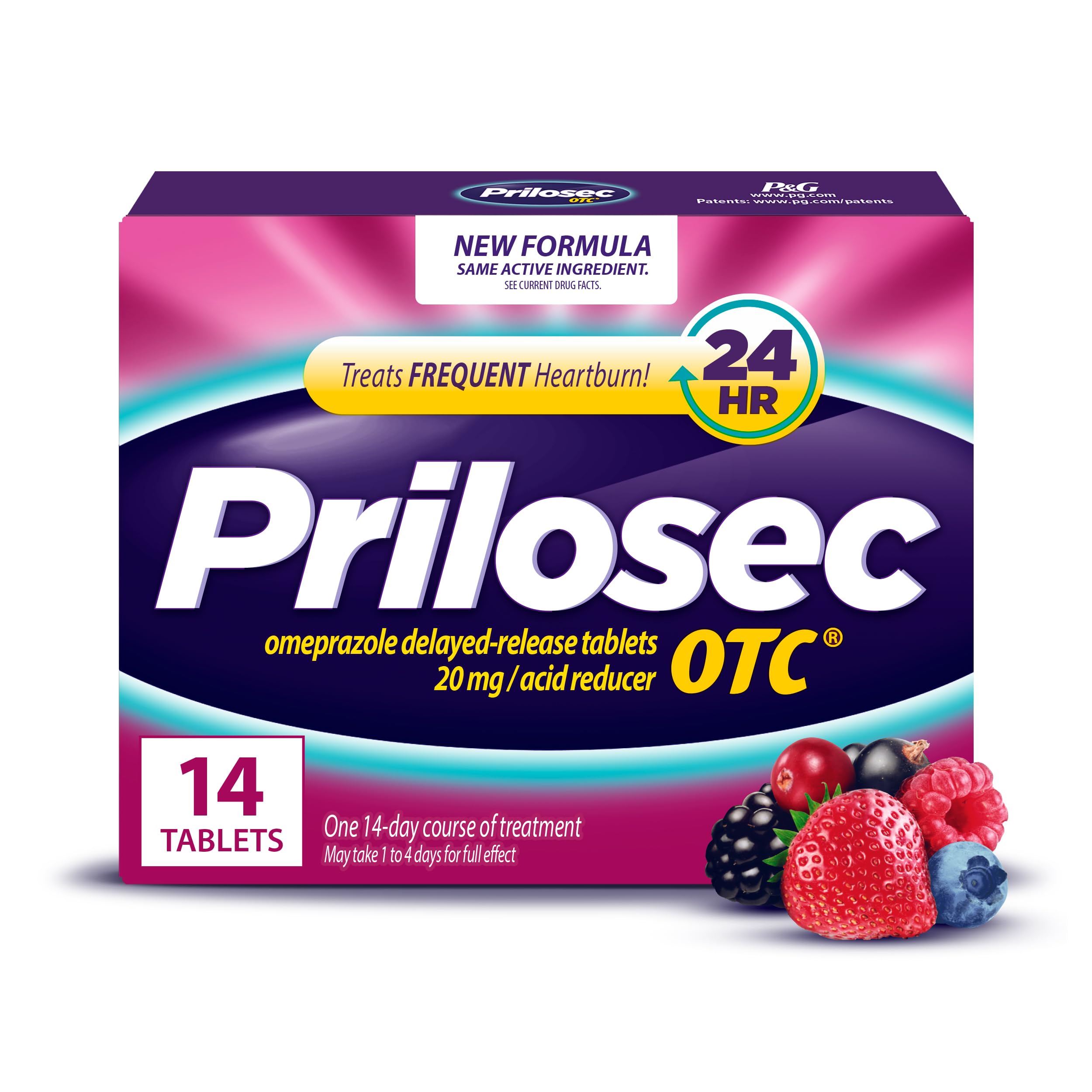 Prilosec OTC tableta 20 mg en blíster para uso diario.