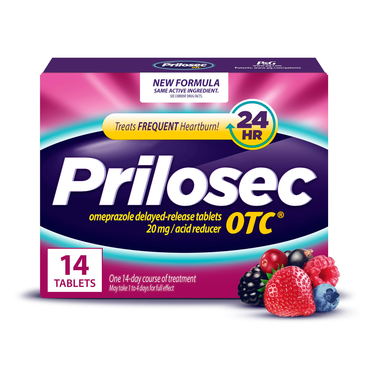 Prilosec OTC tableta 20 mg en blíster para uso diario.