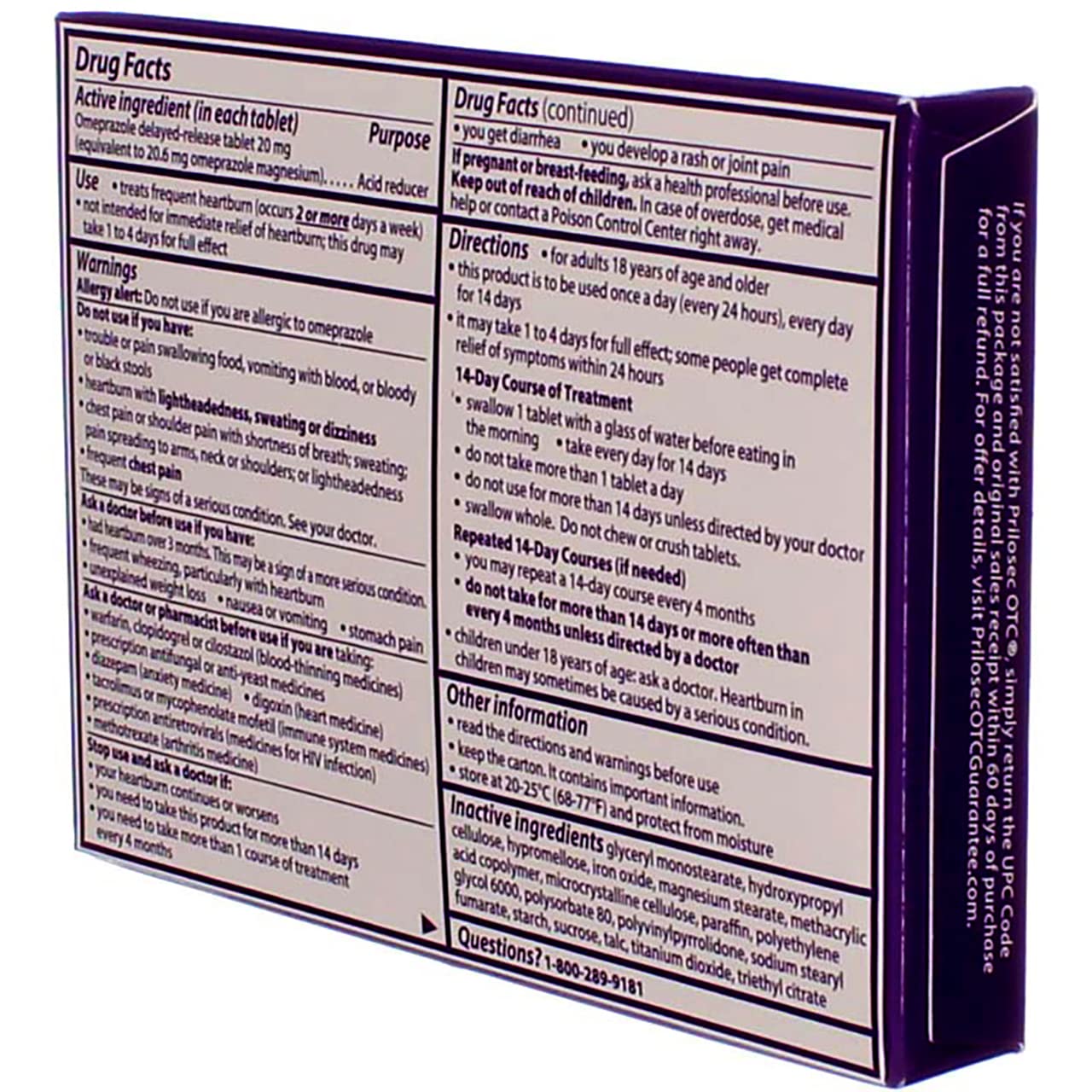 Prilosec primer plano de tableta mostrando su forma