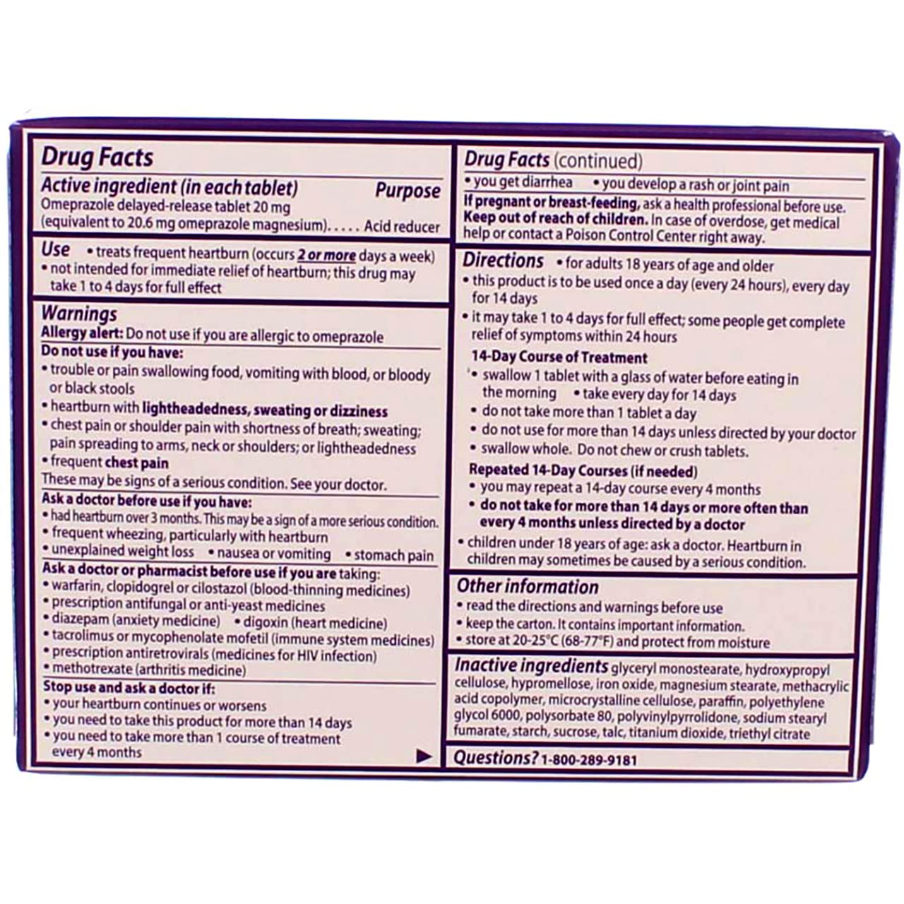 Prilosec paquete tres, suministro para tranquilidad diaria