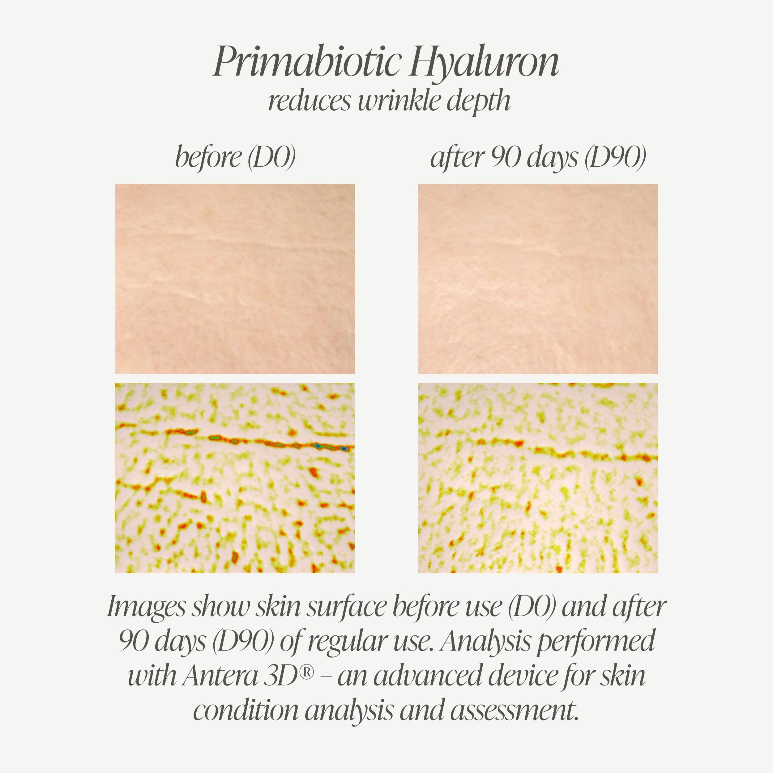 PRIMABIOTIC hidratación facial, piel luminosa tras consumir.
