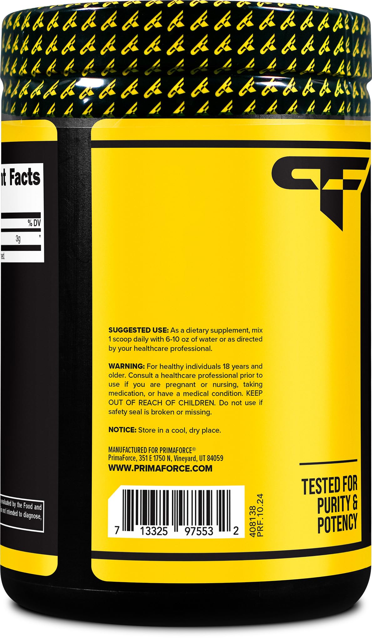 Primaforce D-aspártico 300 g porciones, producto no transgénico