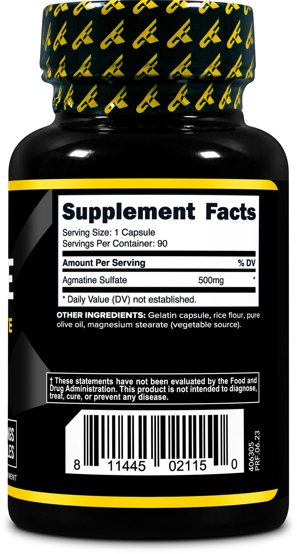 Primaforce Agmatine Sulfate, estuche de 90 cápsulas para uso diario