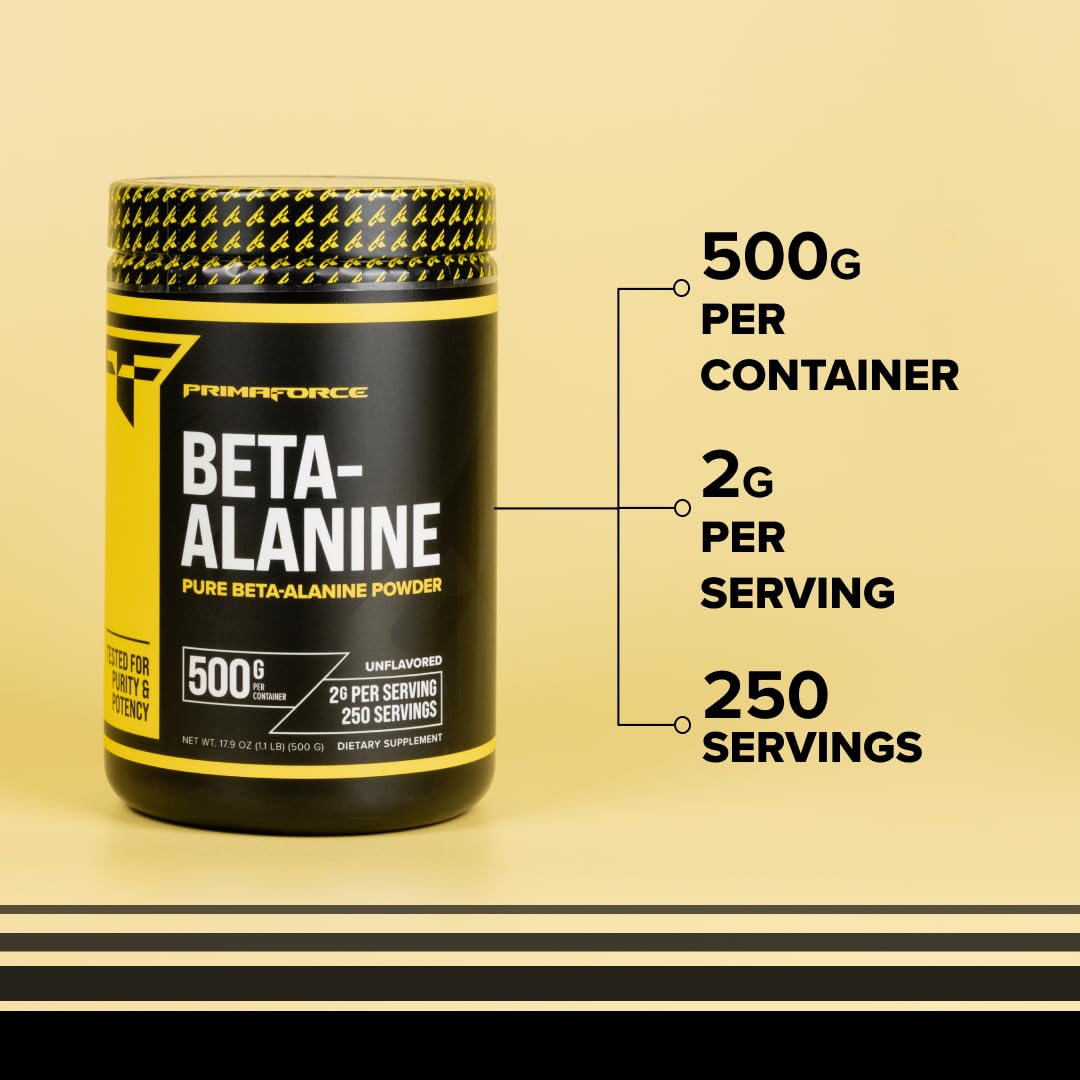 Primaforce Beta Alanina calidad pura para consumidores exigentes.