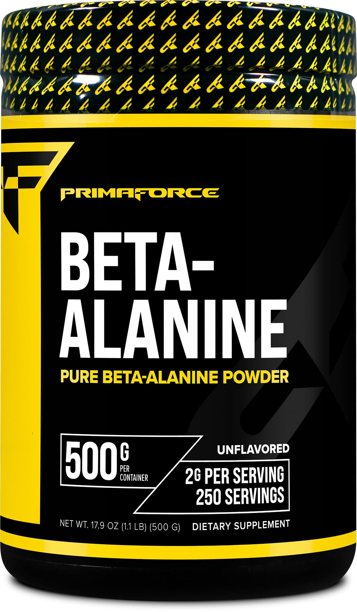 Primaforce Beta Alanina polvo sin sabor para mantener la resistencia durante entrenamientos.