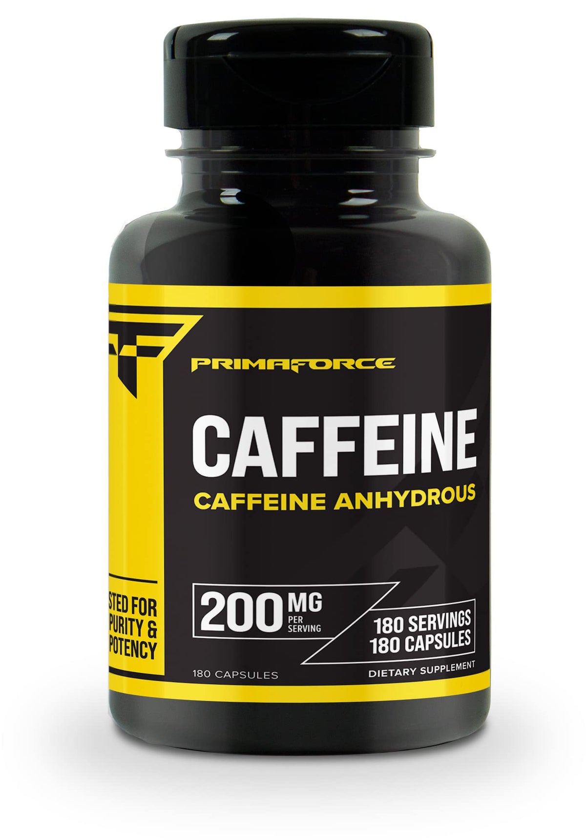 Primaforce Caféina 200 mg: bote de cápsulas, energía sostenida para entrenos