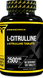 Primaforce L-Citrulina 2500mg, botella frontal, lista para entrenamientos con energía sostenida