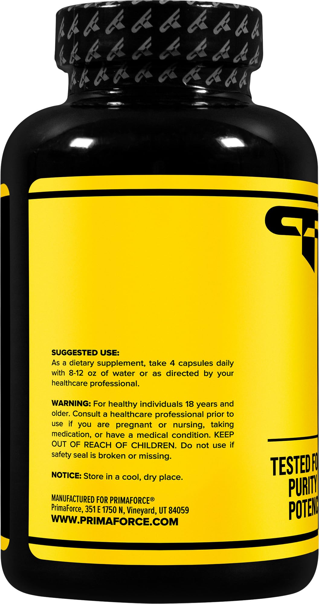 Primaforce Creatine Monohydrate Capsulas con agua: ingesta rápida para rendimiento.