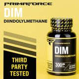 Primaforce DIM 300mg bote en estante, aspecto premium.
