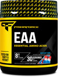 Primaforce EAA polvo frente al pote, apoyo para entrenamientos y recuperación muscular.