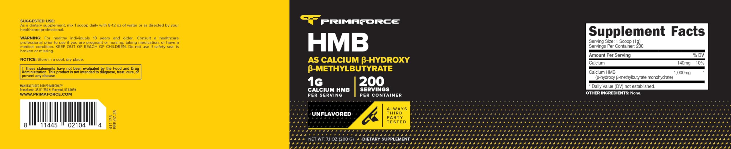 Uso diario de Primaforce HMB en bebidas para mayor flexibilidad.