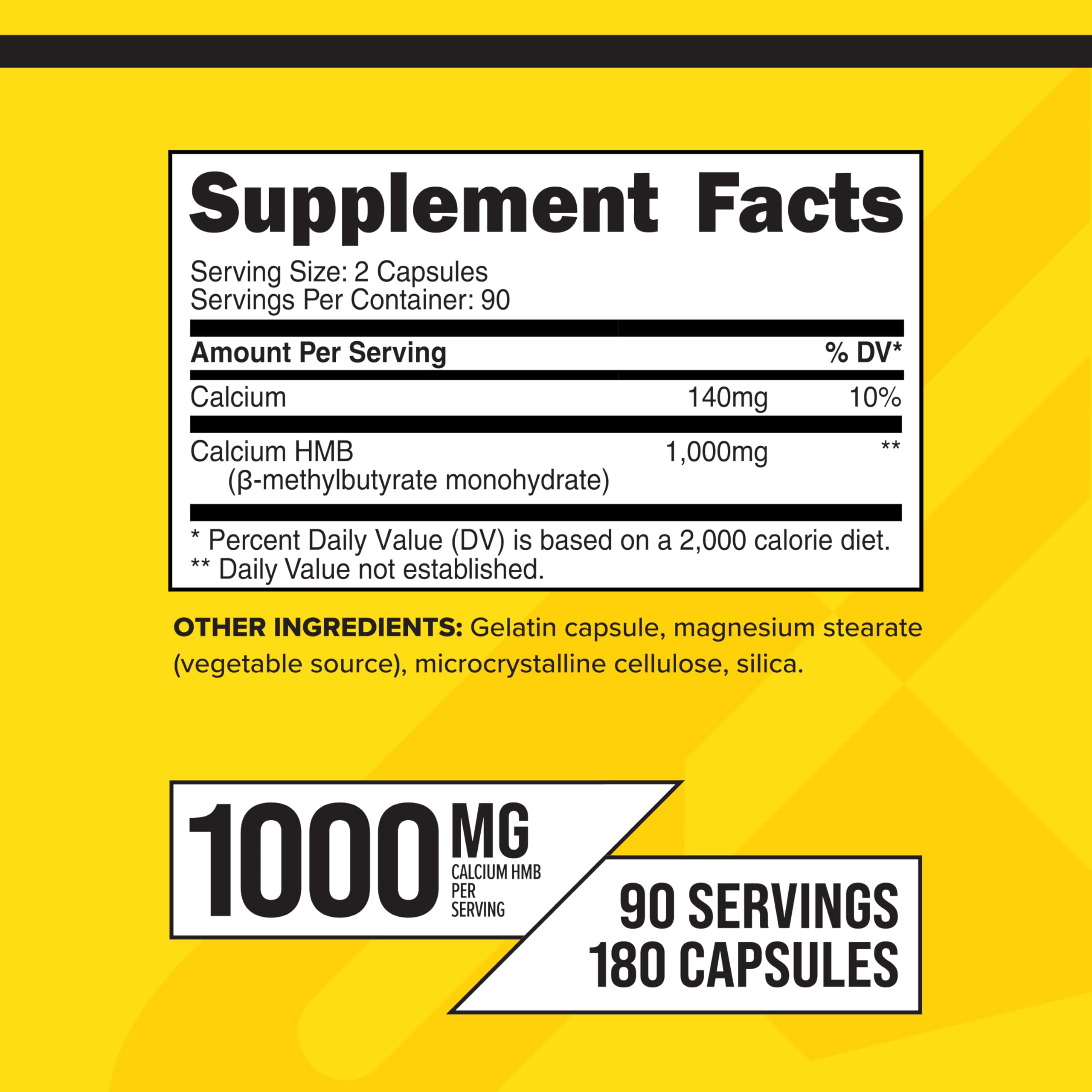Primaforce HMB 1000 mg – dos cápsulas por porción para dosis diaria.