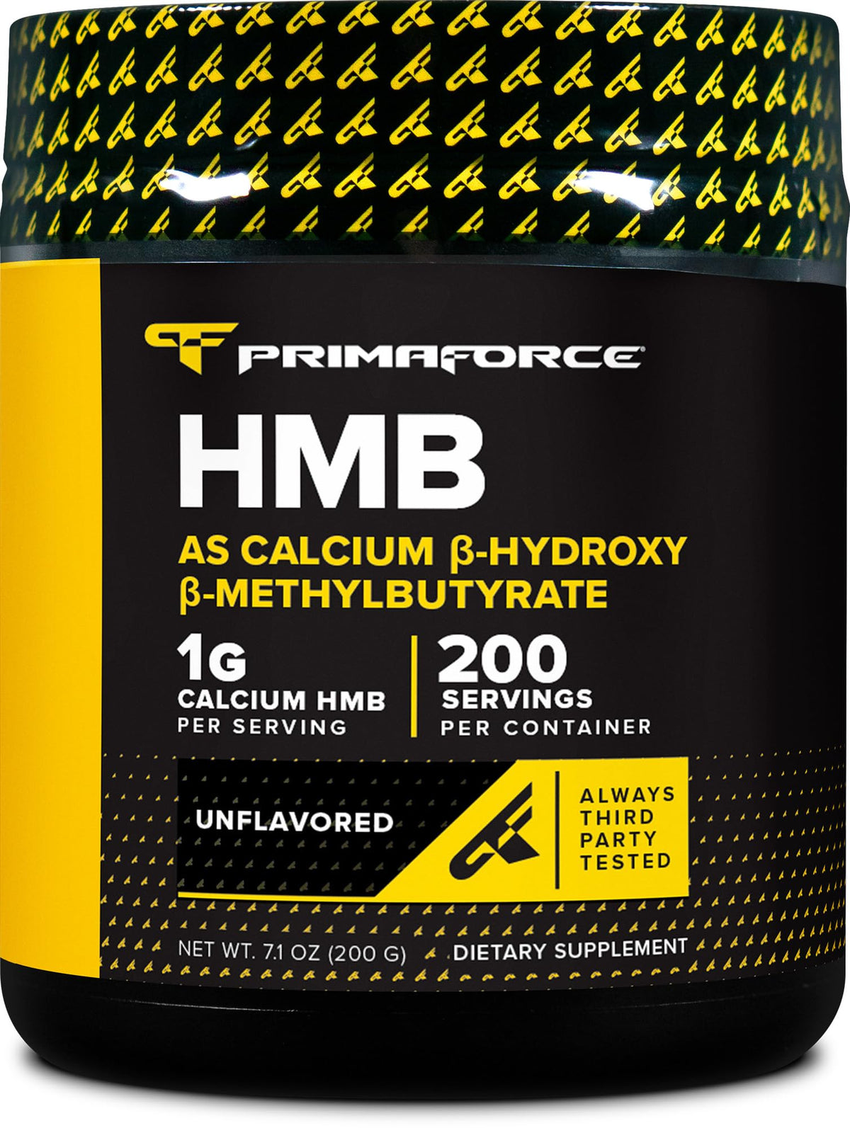 Polvo de Primaforce HMB sin sabor en envase de 200 g para personalizar tu suplementación.