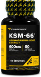 Primaforce KSM-66 Ashwagandha, botella, apoyo diario para un estilo de vida equilibrado.