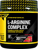 Primaforce L-Arginina Complex en botella, sabor bayas mixtas, ideal para entrenamientos.