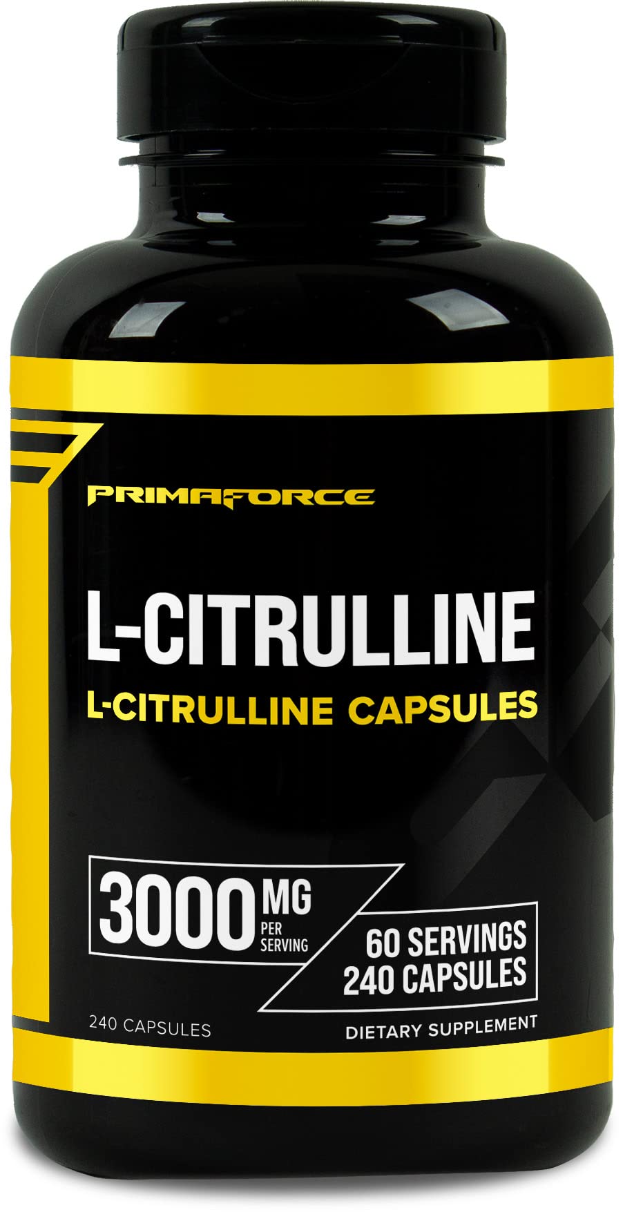 Primaforce L-Citrulina 3000 mg, bote de 240 cápsulas para entrenamiento diario