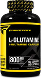 Primaforce L-Glutamina en botella, 800 mg, para uso diario.