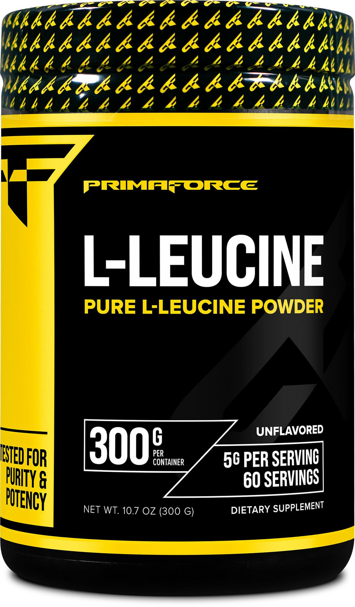Primaforce L-Leucina en pote de 300 g, ideal para apoyar entrenamientos con proteína