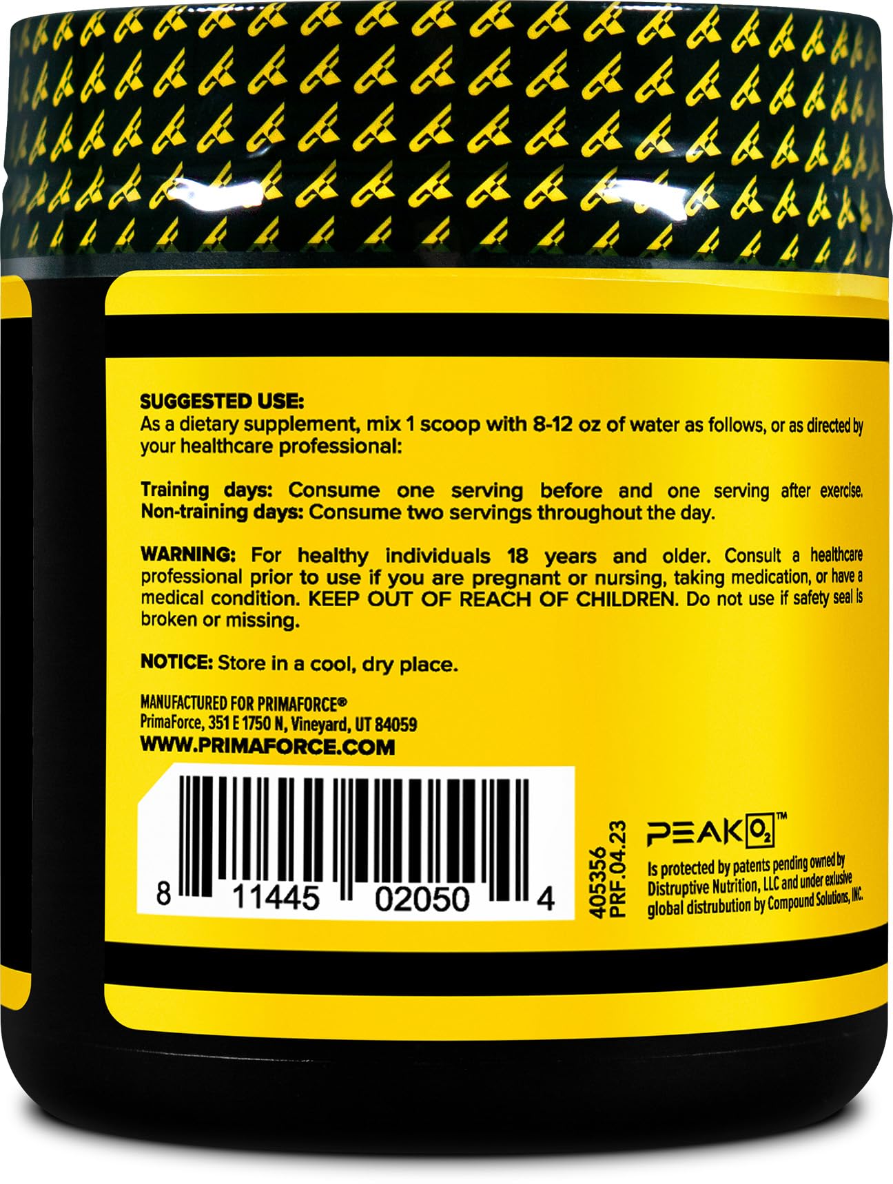 Primaforce Peak O2, uso pre-entrenamiento para rendimiento