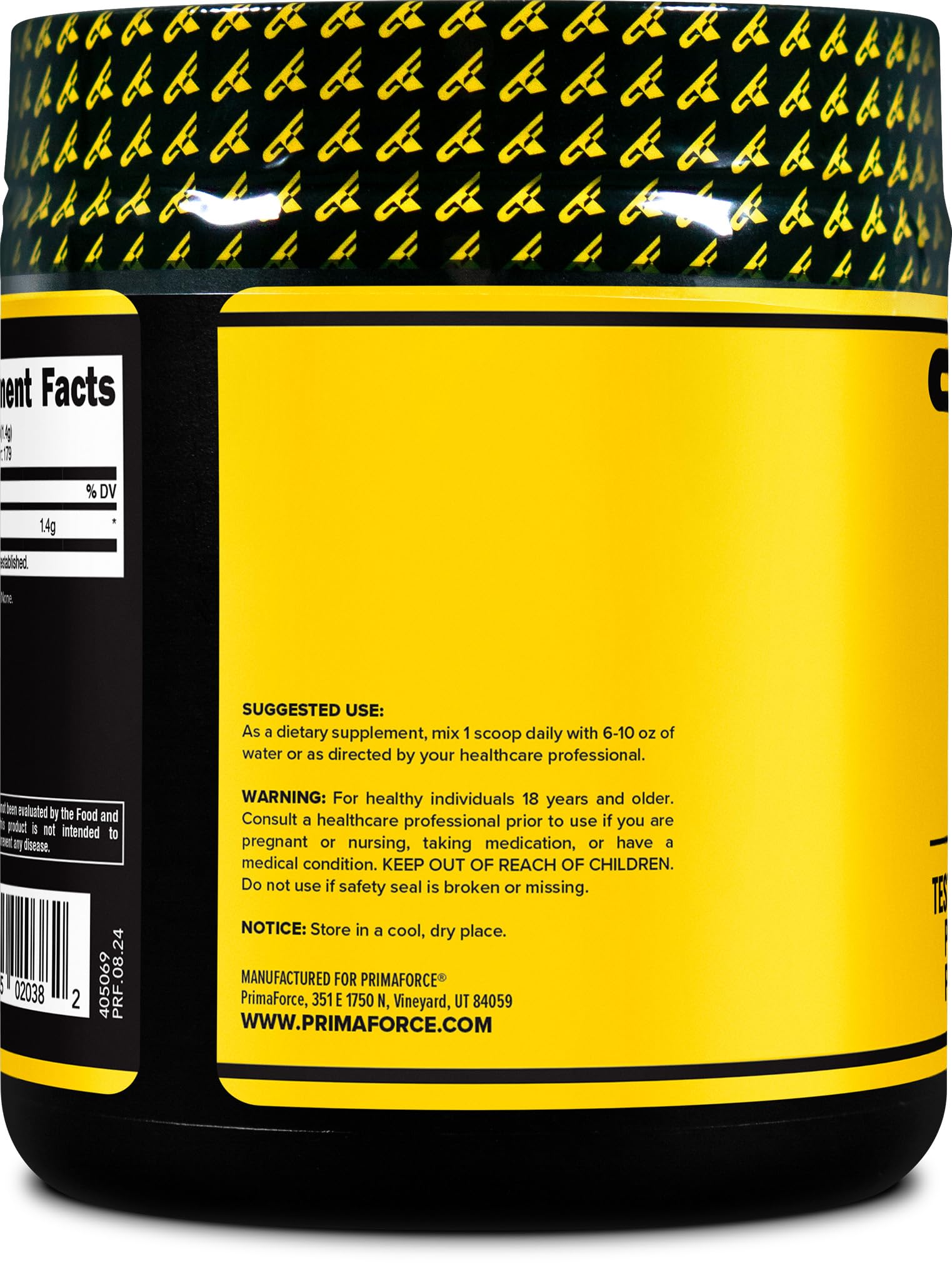 PrimaForce Taurina en polvo porción de 1400 mg por servicio