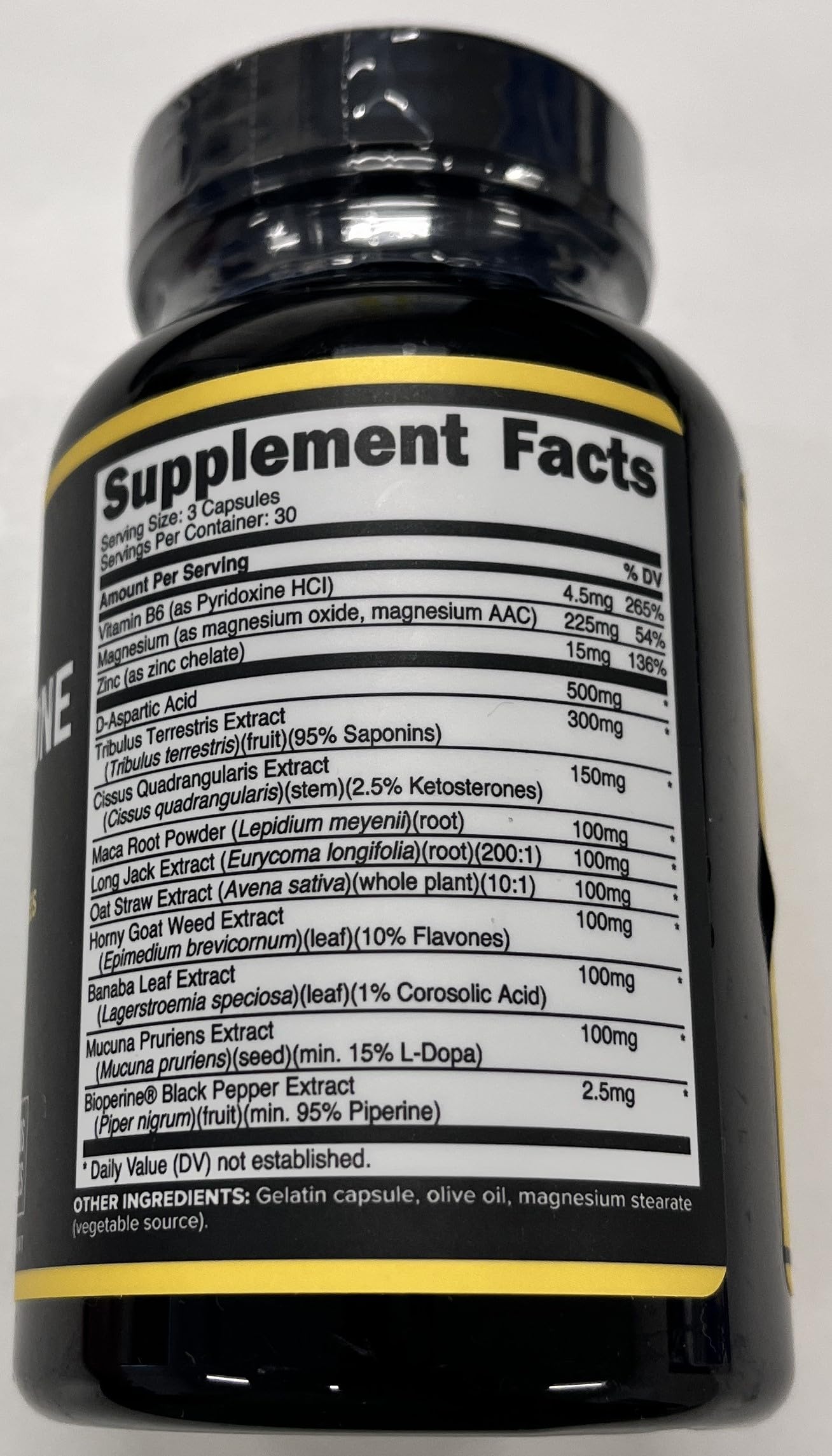 Primaforce Testosterone Complex, certificado NSF y GMP en la fabricación para confianza.