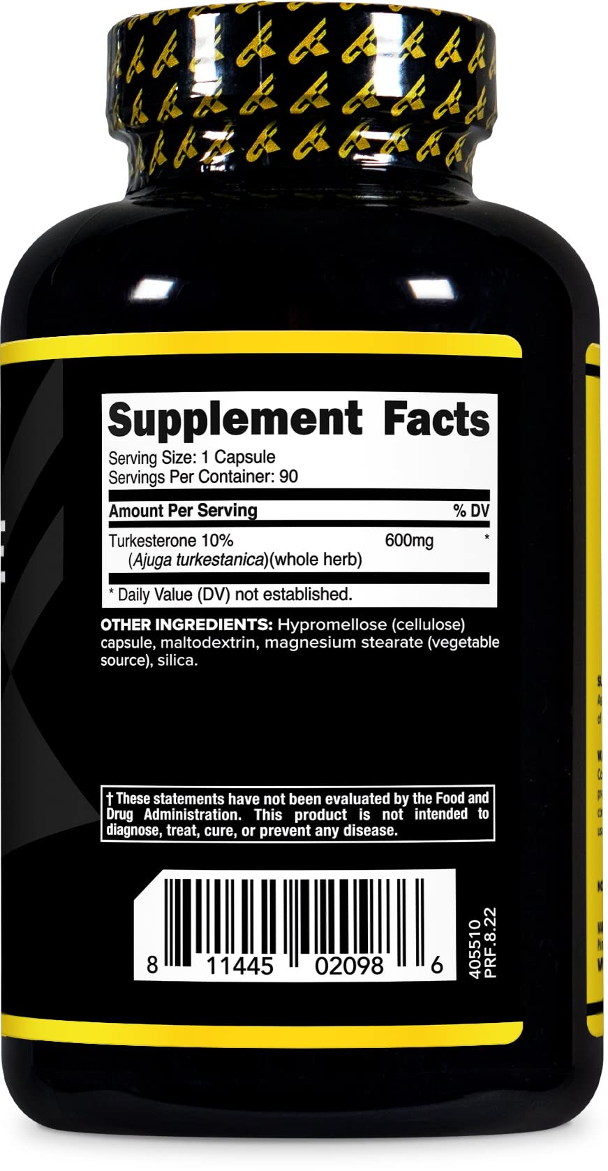 Laboratorio certificado: Primaforce Turkesterona 600 mg para seguridad y control.