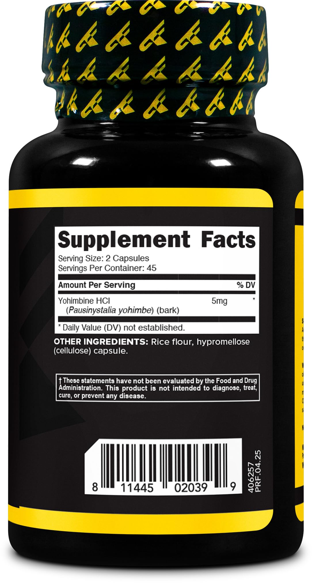 Primaforce Yohimbine HCl 2.5 mg caja de cápsulas: pack fácil de almacenar