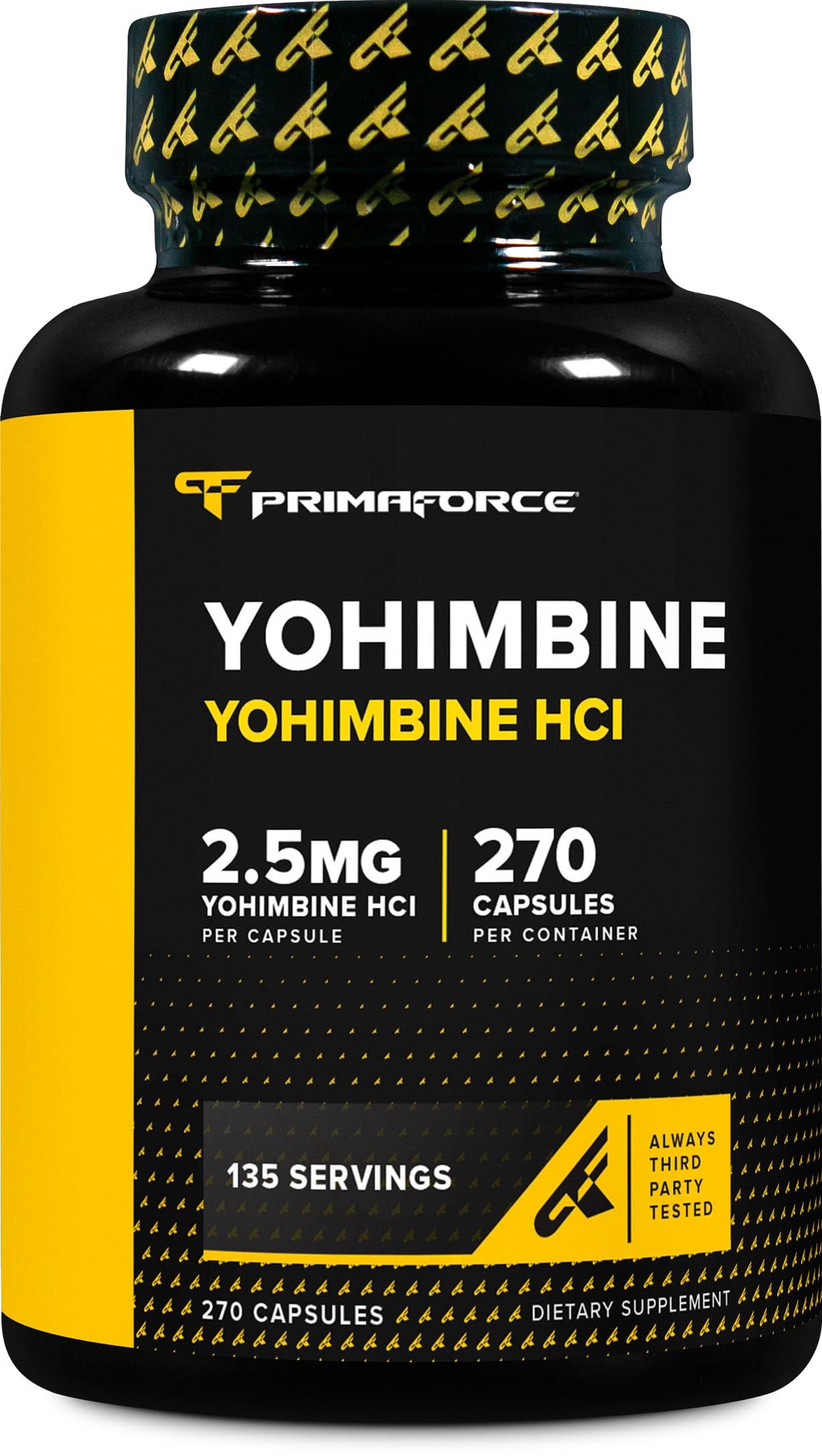 Primaforce Yohimbine HCl cápsulas de 2,5 mg para dosis flexibles durante el entrenamiento