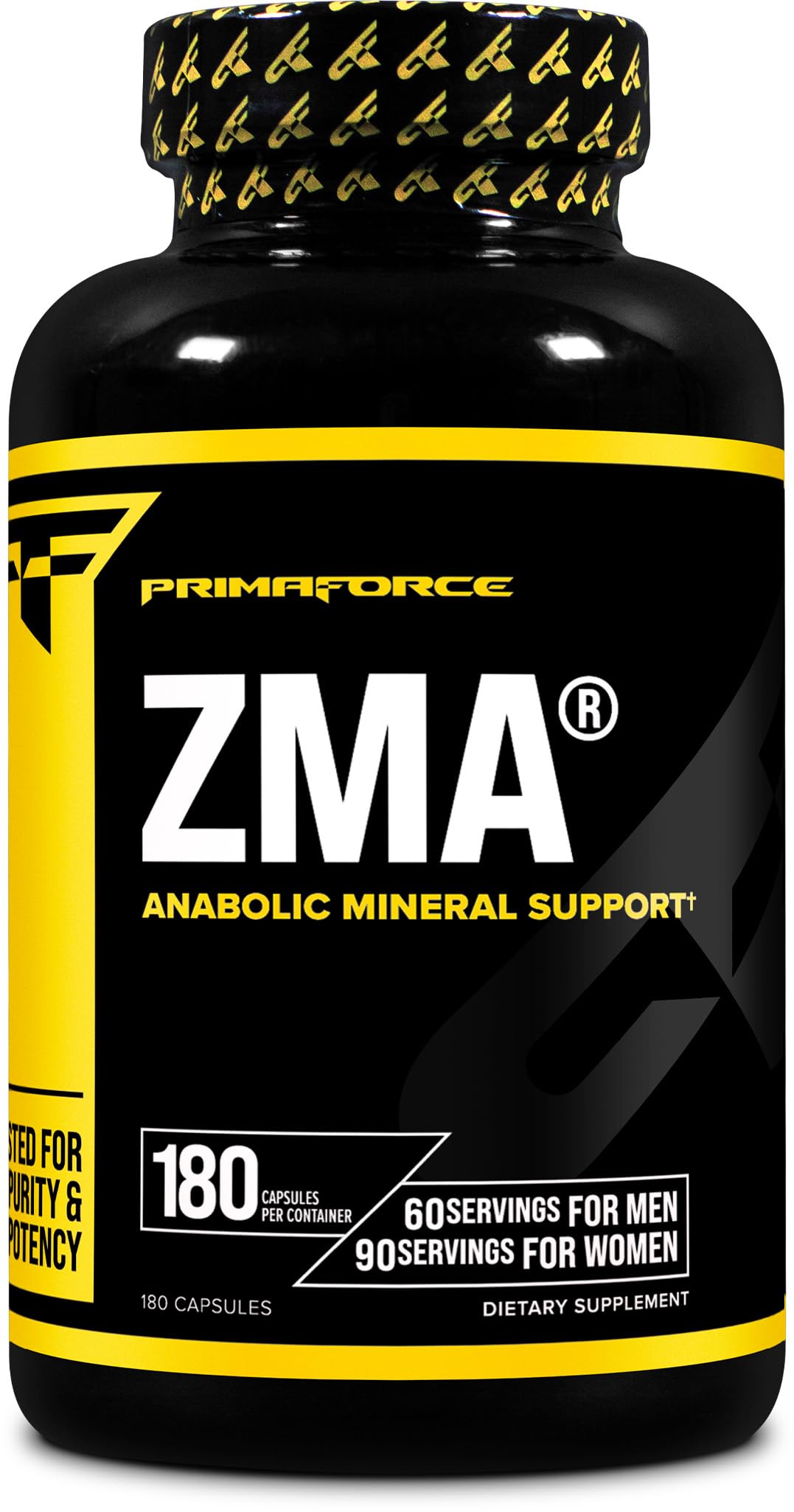 Primaforce ZMA Cápsulas: botella visible para uso diario