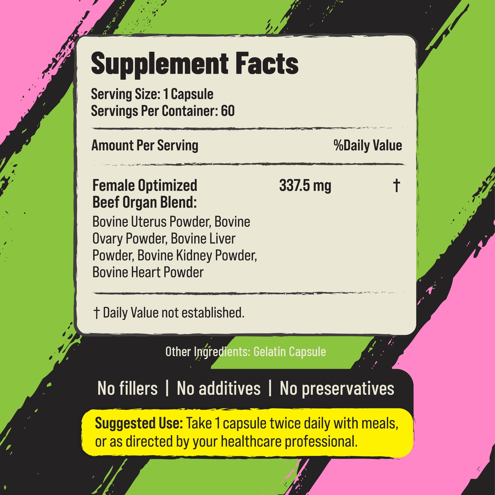 PRIMAL FURY etiqueta de nutrición para entender nutrientes clave.