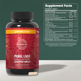 Primal Harvest cápsulas, primer plano de la fórmula para detox suave