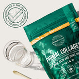 Primal Harvest Collagen disolución rápida, sin residuos al mezclar.