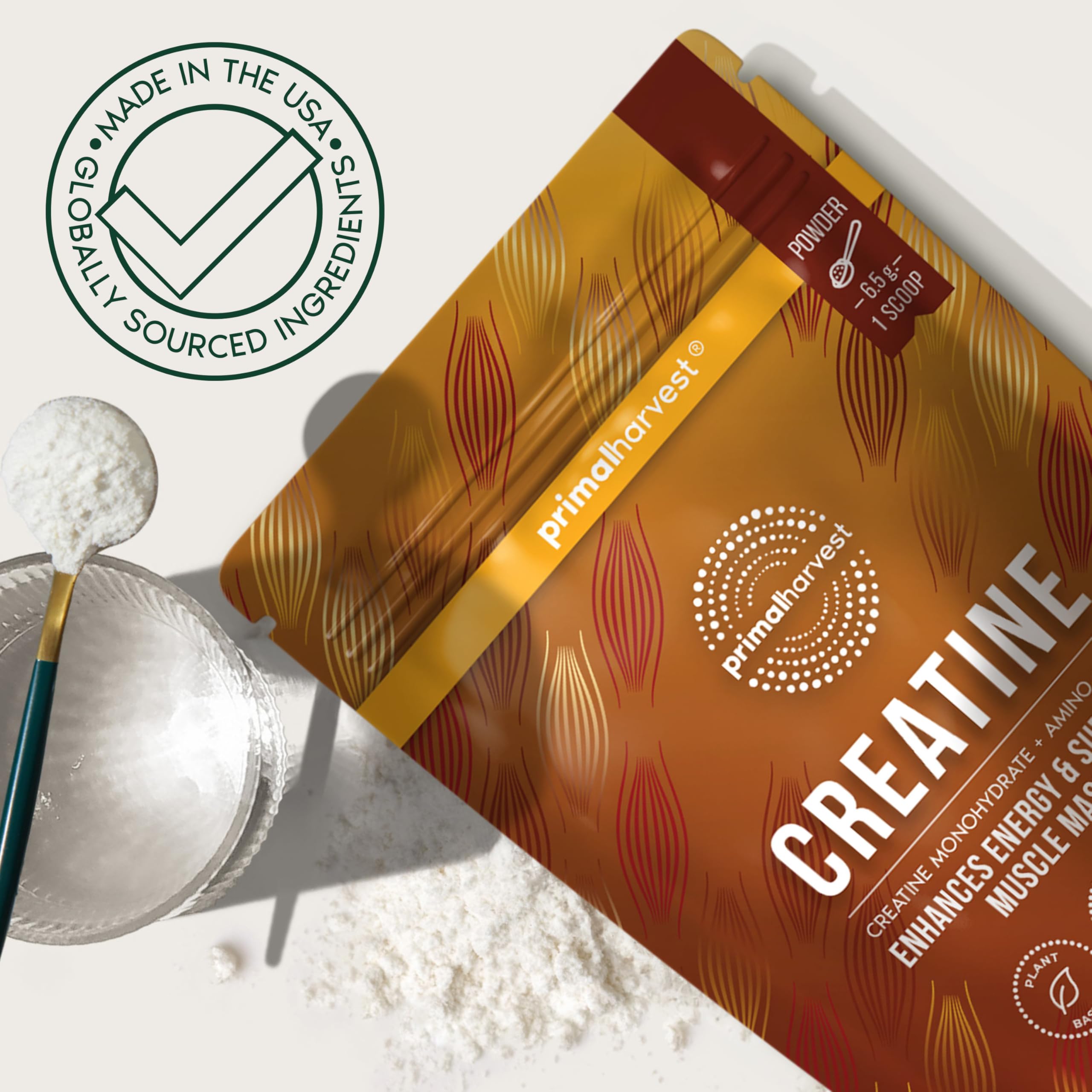 Primal Harvest Creatine Powder, garantía de calidad con pruebas externas