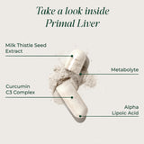 Primal Harvest etiqueta frontal, lectura clara de ingredientes clave
