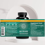 Manos sosteniendo el frasco de Primal Harvest Multi Collagen para uso diario.