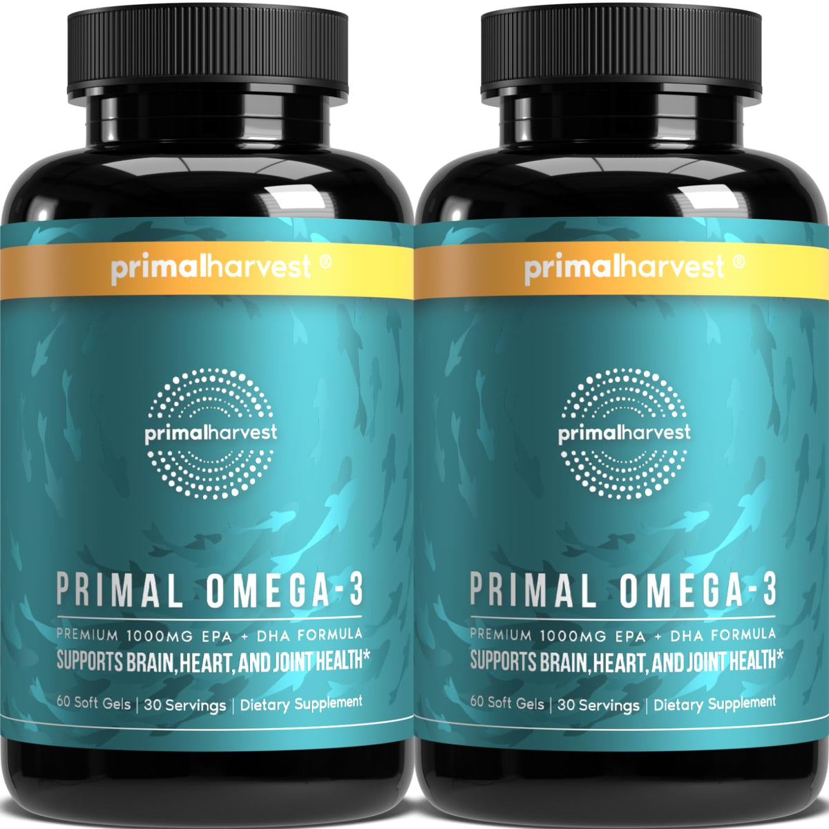 Primal Harvest Omega-3: cápsulas suaves para apoyo cardiaco y cerebral.