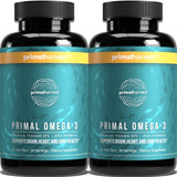 Primal Harvest Omega-3: cápsulas suaves para apoyo cardiaco y cerebral.