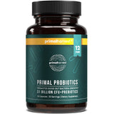Primal Harvest Probiotics: botella con cápsulas para uso diario y salud digestiva.