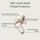 Caja de Primal Harvest Probiotics: empaque completo y 30 cápsulas.