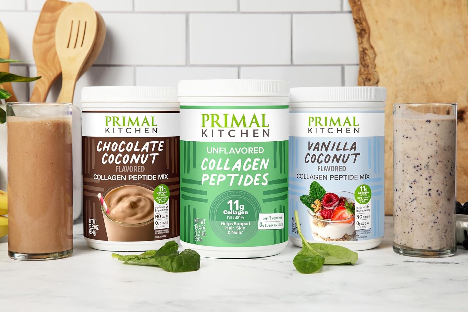 Primal Kitchen Colágeno para llevar, perfecto para vida activa.