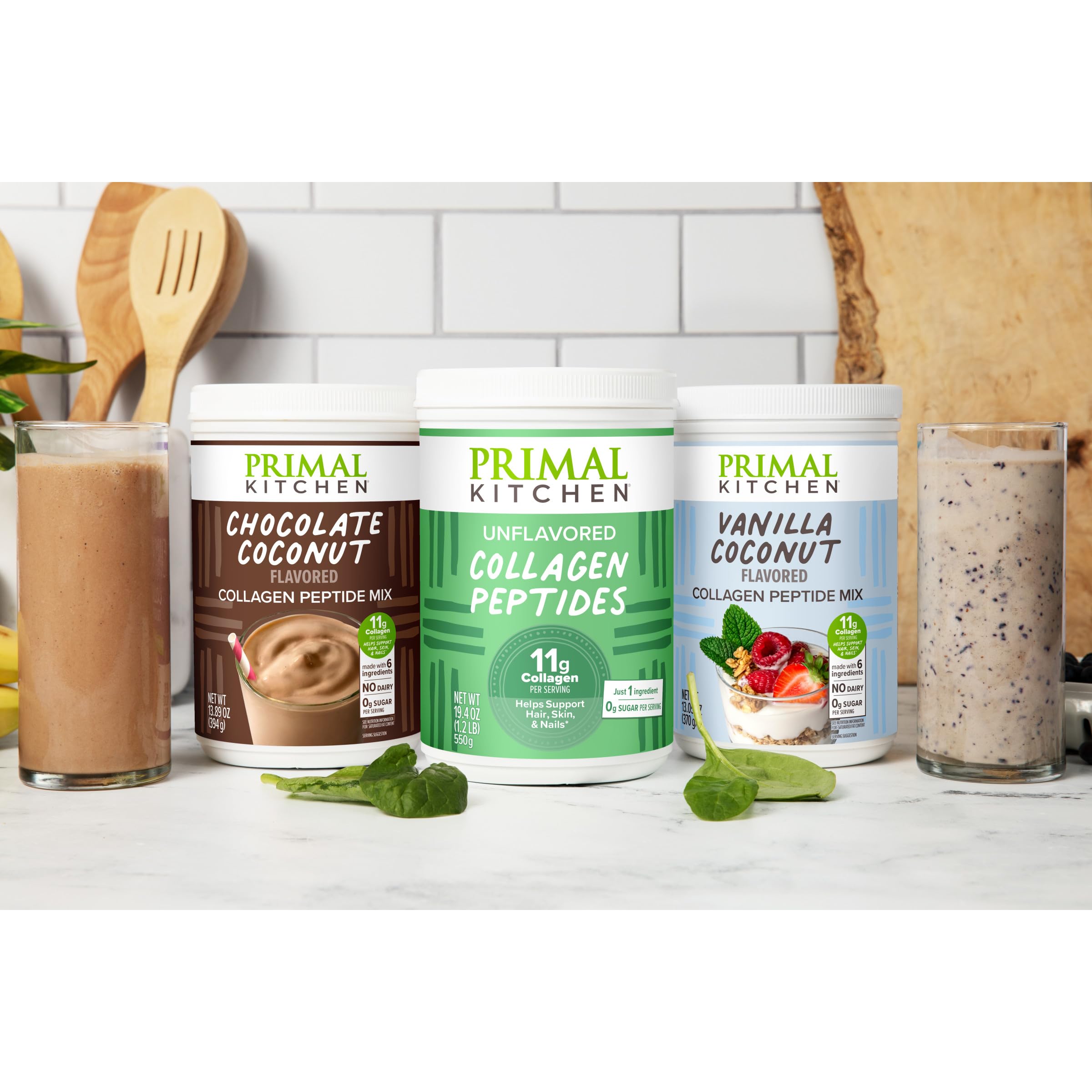 Primal Kitchen colageno-peptidos en avena, incorporable en desayuno nutritivo