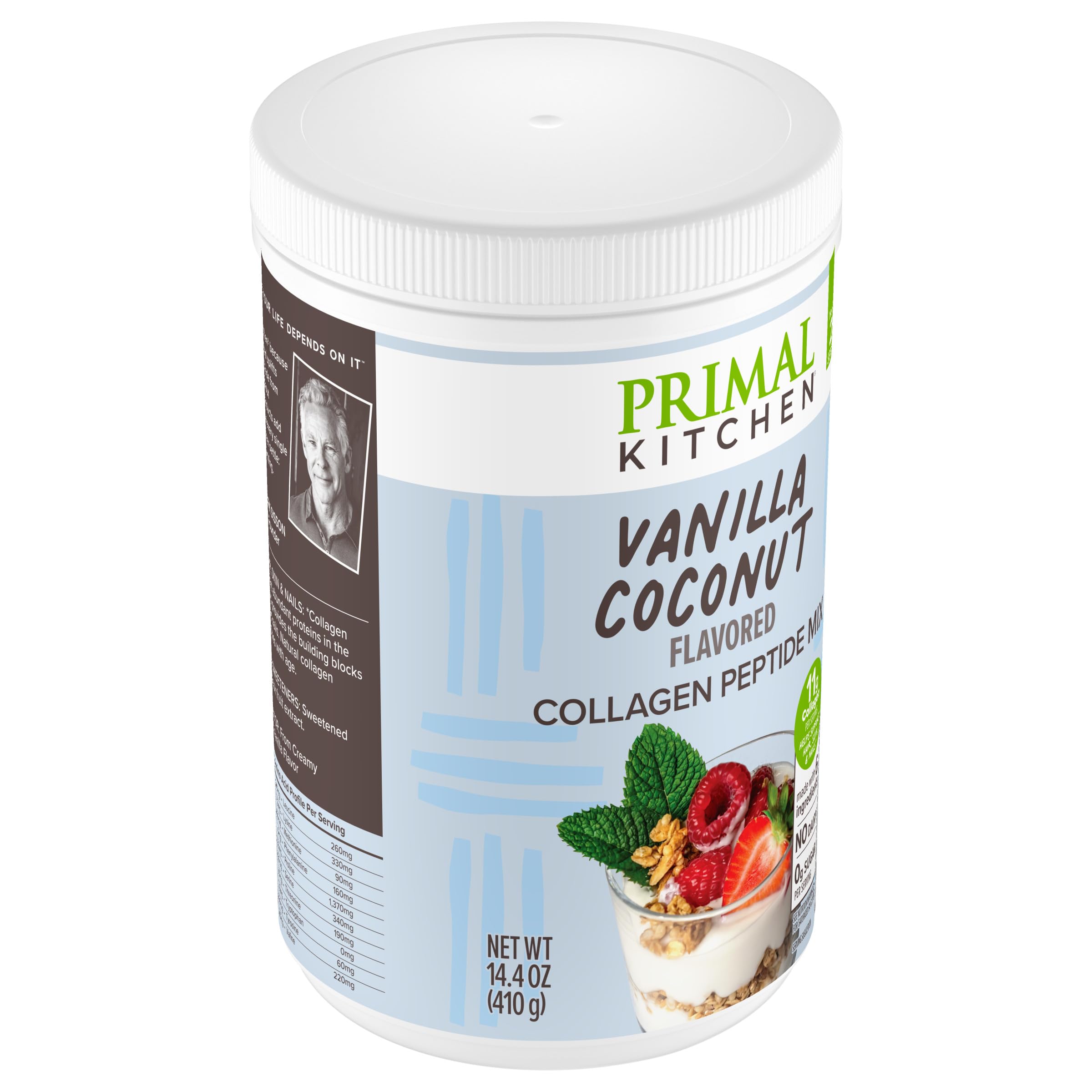 Primal Kitchen Vanilla Coconut Collagen sabor vainilla natural y coco auténtico.