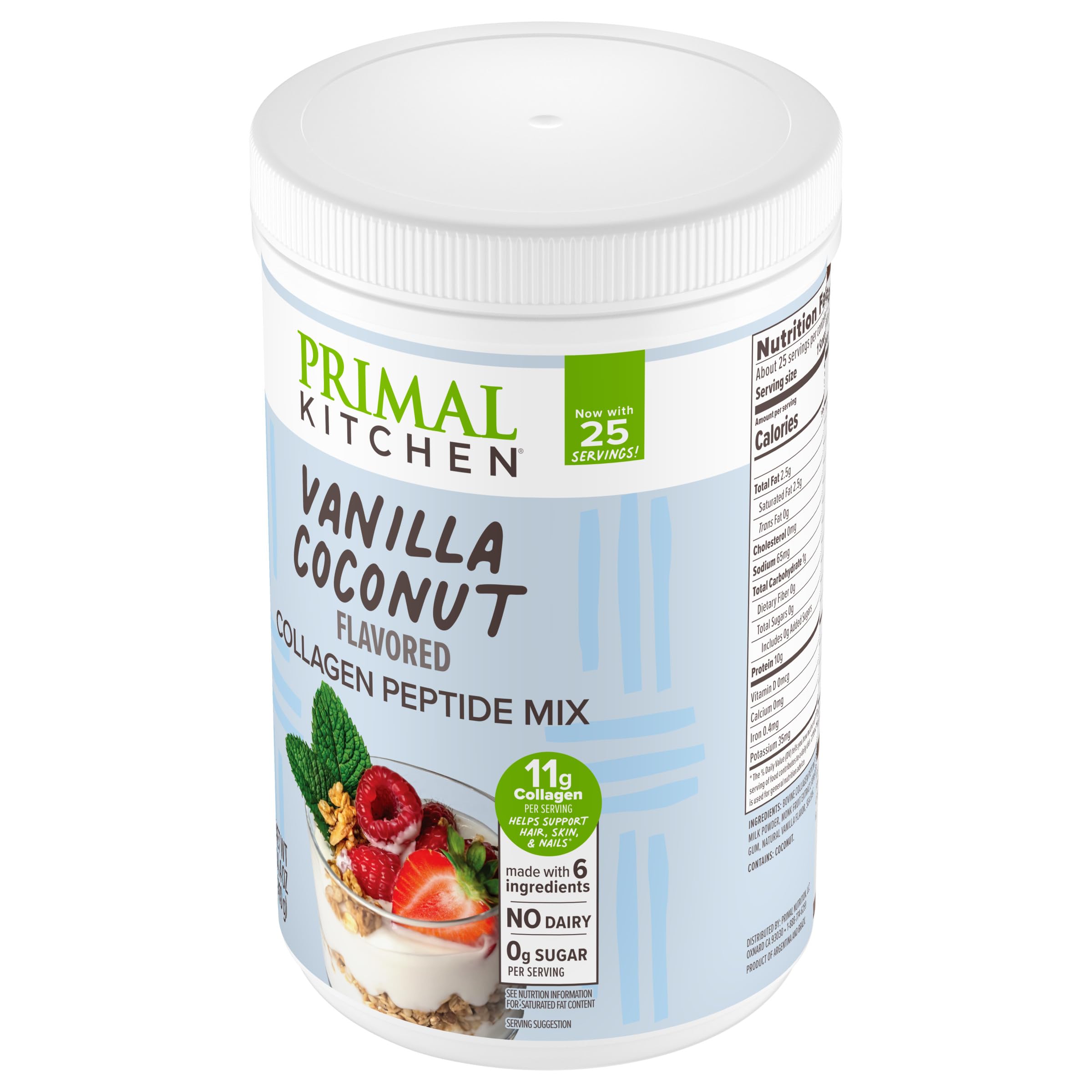 Primal Kitchen Vanilla Coconut Collagen uso diario para una rutina flexible.