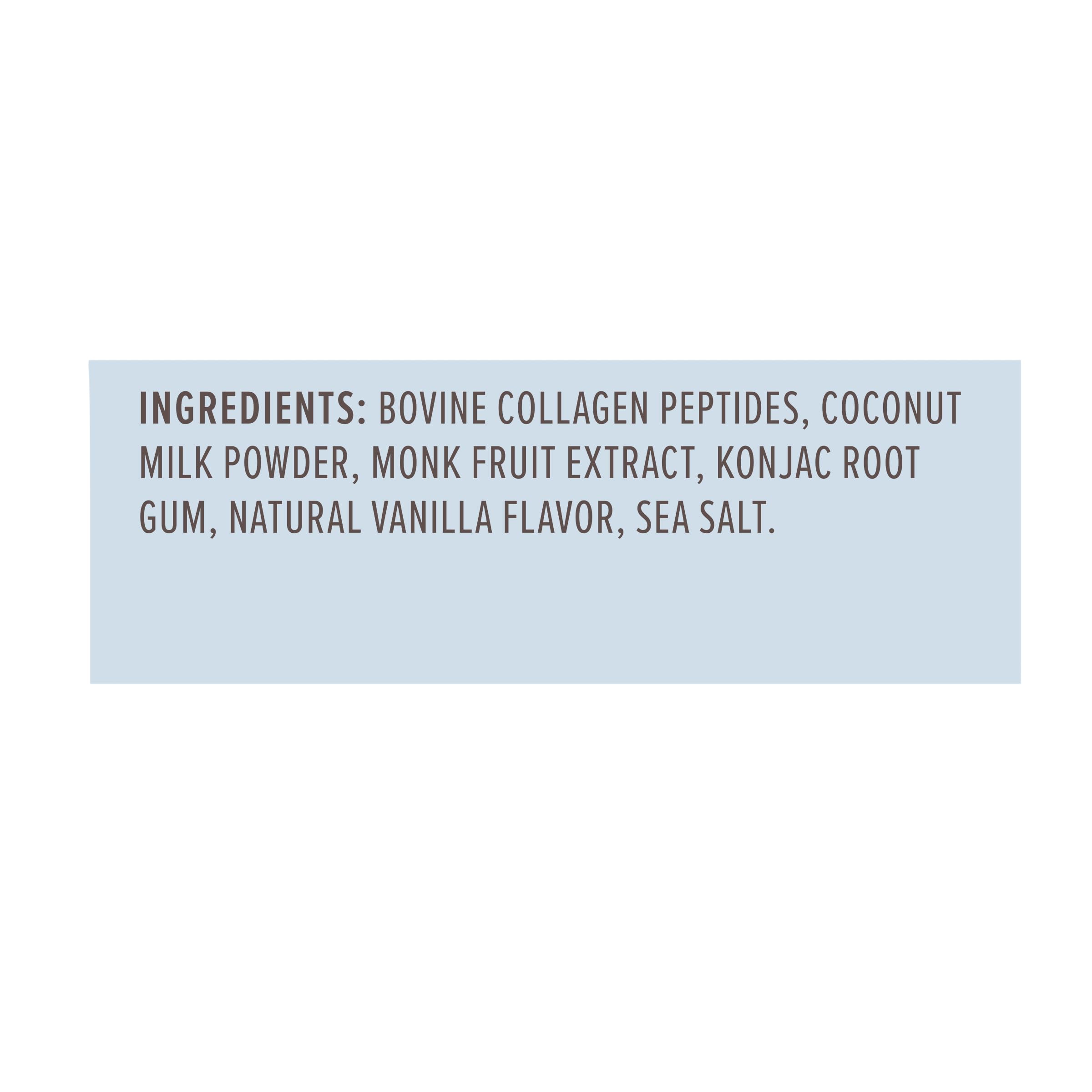 Primal Kitchen Vanilla Collagen Fuel con certificaciones sin gluten y keto.