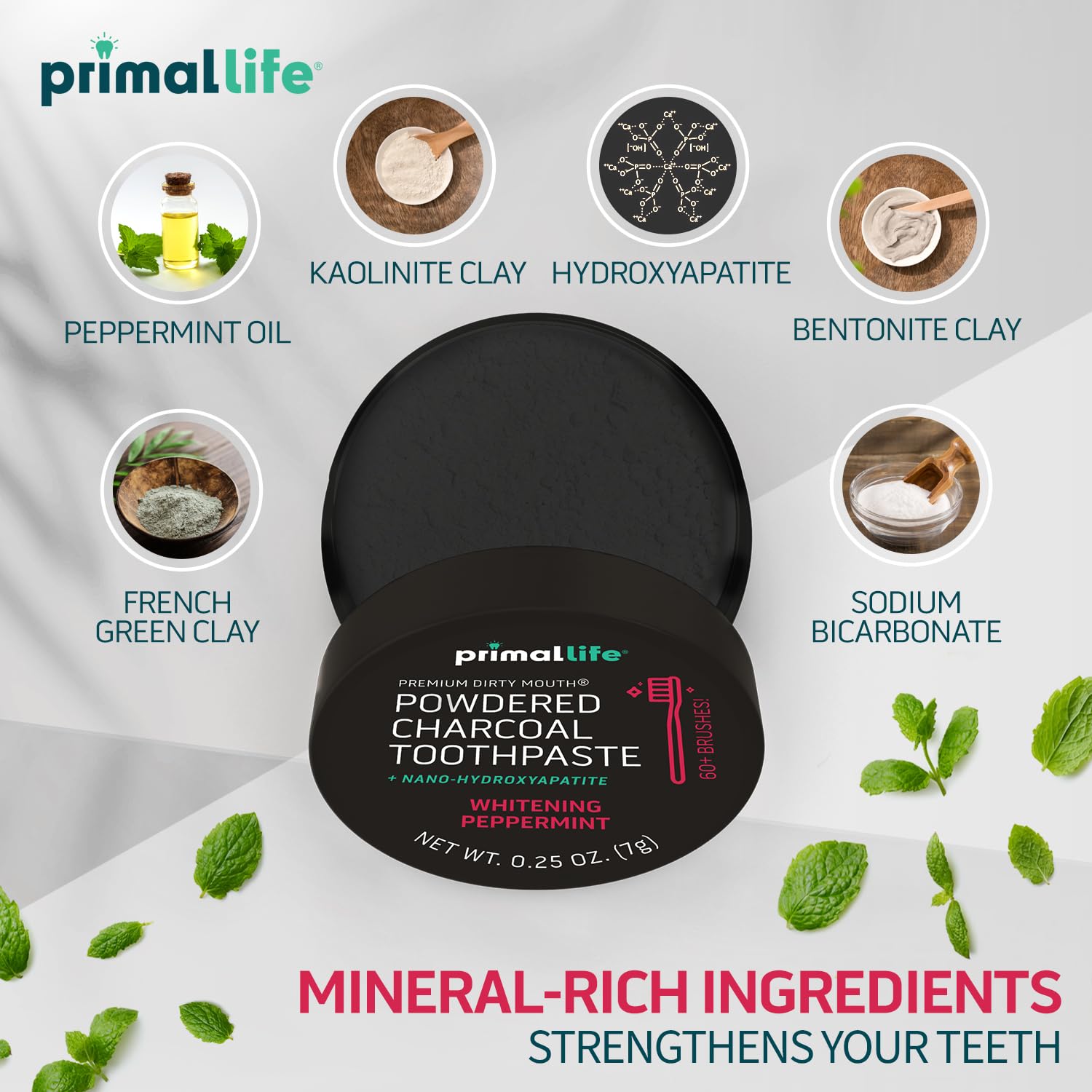 Boca Sucia de Primal Life Organics con menta y aceites esenciales para aroma fresco