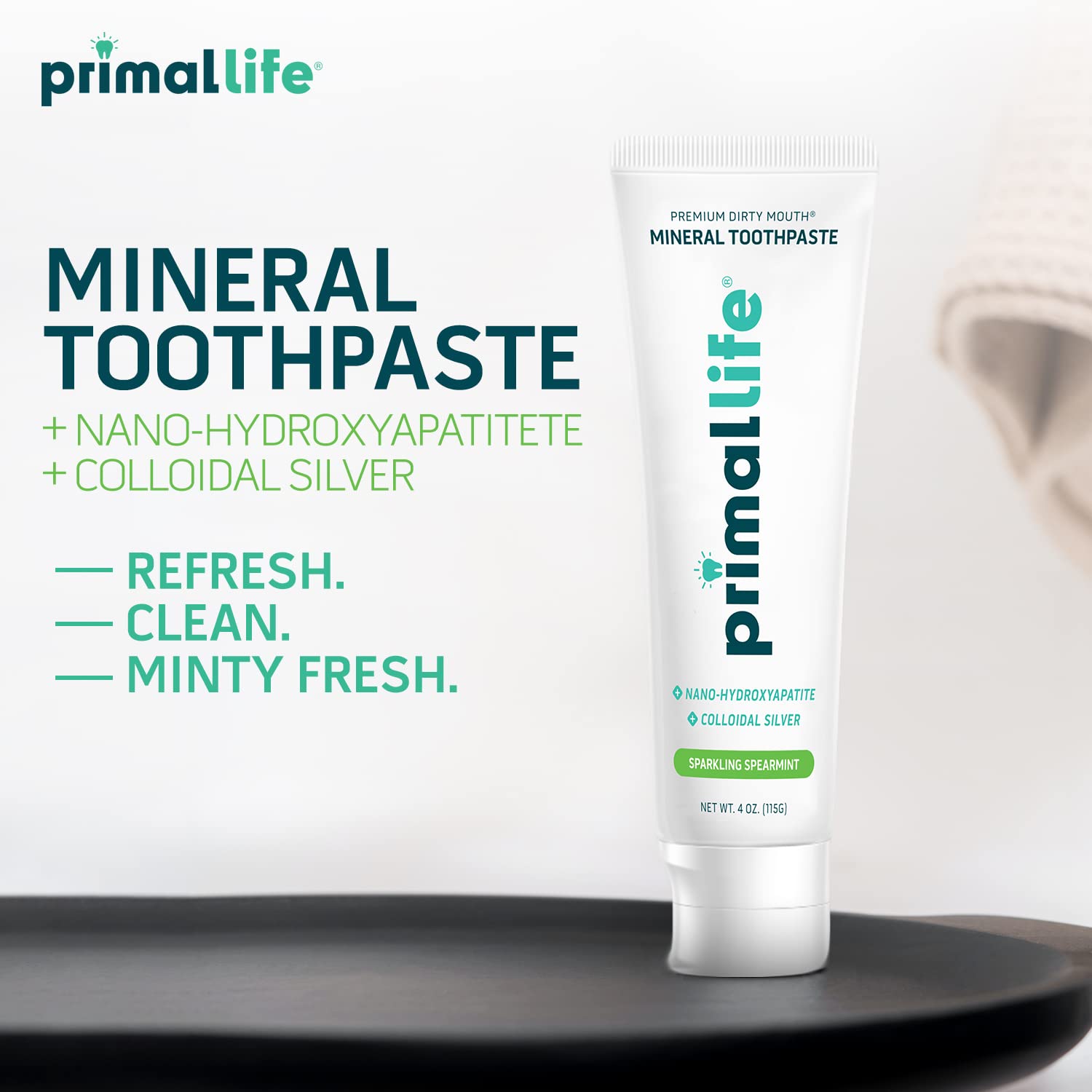 Primal Life Organics: pasta dental con carbón activo para blanqueado suave y natural.