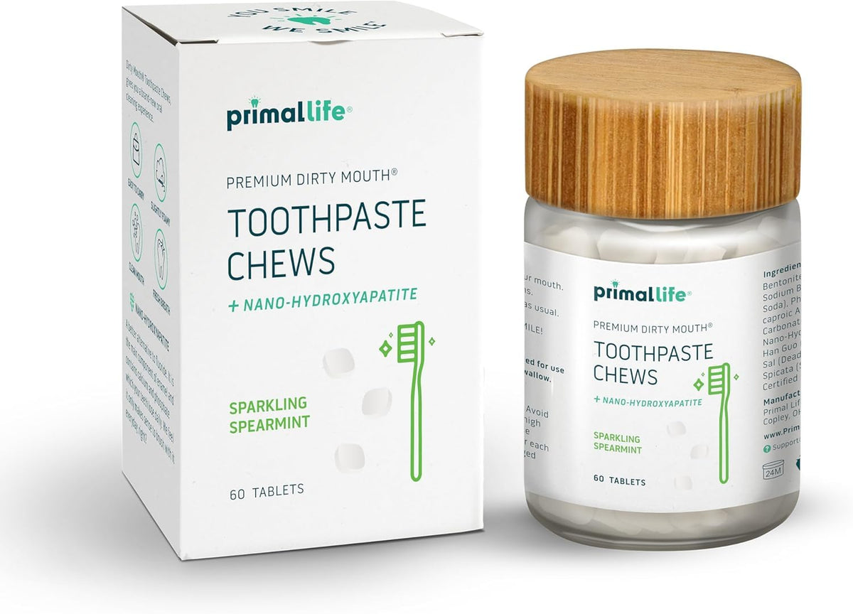 Primal Life Organics Dirty Mouth en envase, práctico para viajar y usar donde estés